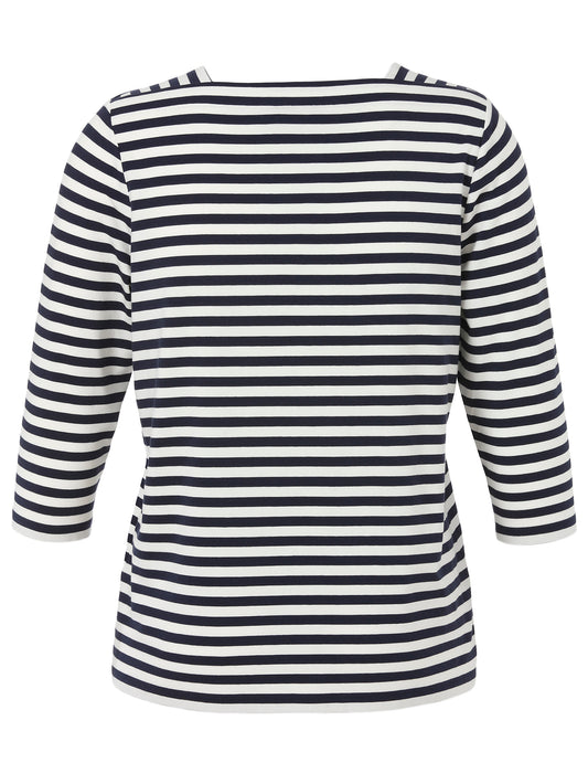 T-Shirt Karree 3/4 Arm indigo / ecru Bild 2