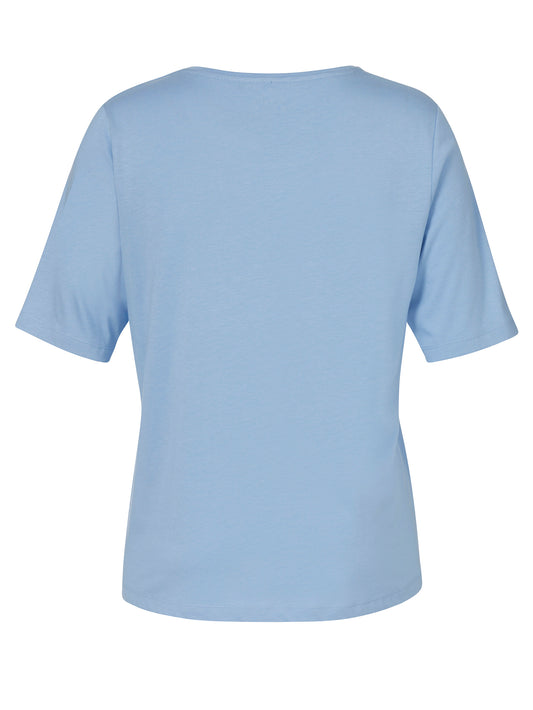 T-Shirt Rundhals 1/2 Arm Motiv hellblau multicolor Bild 2