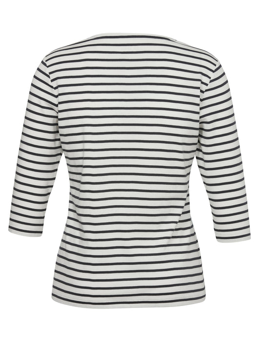 T-Shirt Rundhals 3/4 Arm Ringel ecru multicolor Bild 2