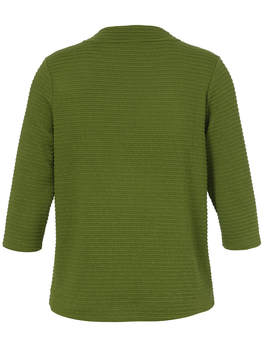 T-Shirt Stehkragen 3/4 Arm moos Bild 2