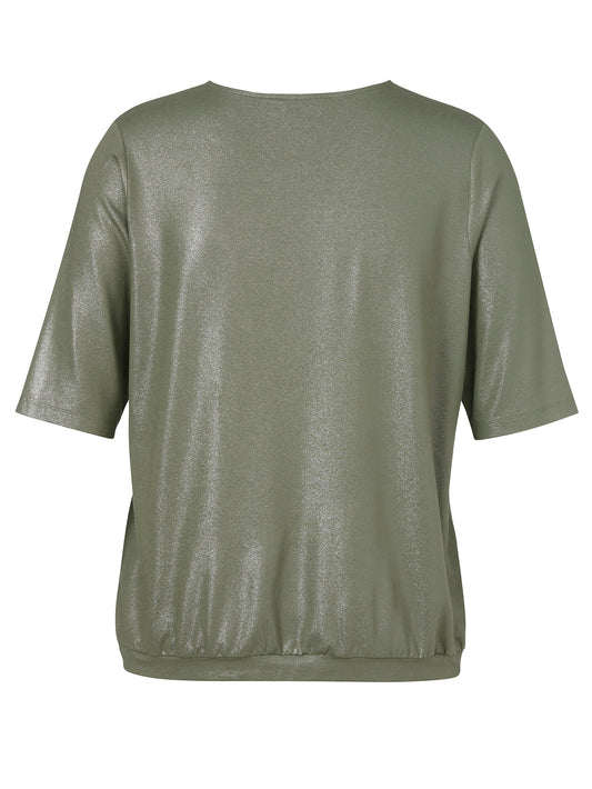 T-Shirt V-Ausschnitt 1/2 Arm Druck salbei Bild 2