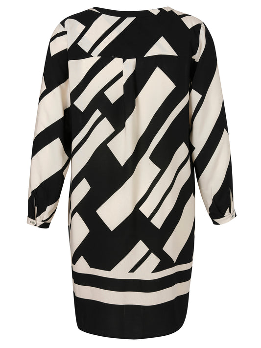 Tunika Rundhals 1/1 Arm Druck schwarz / vanille Bild 2