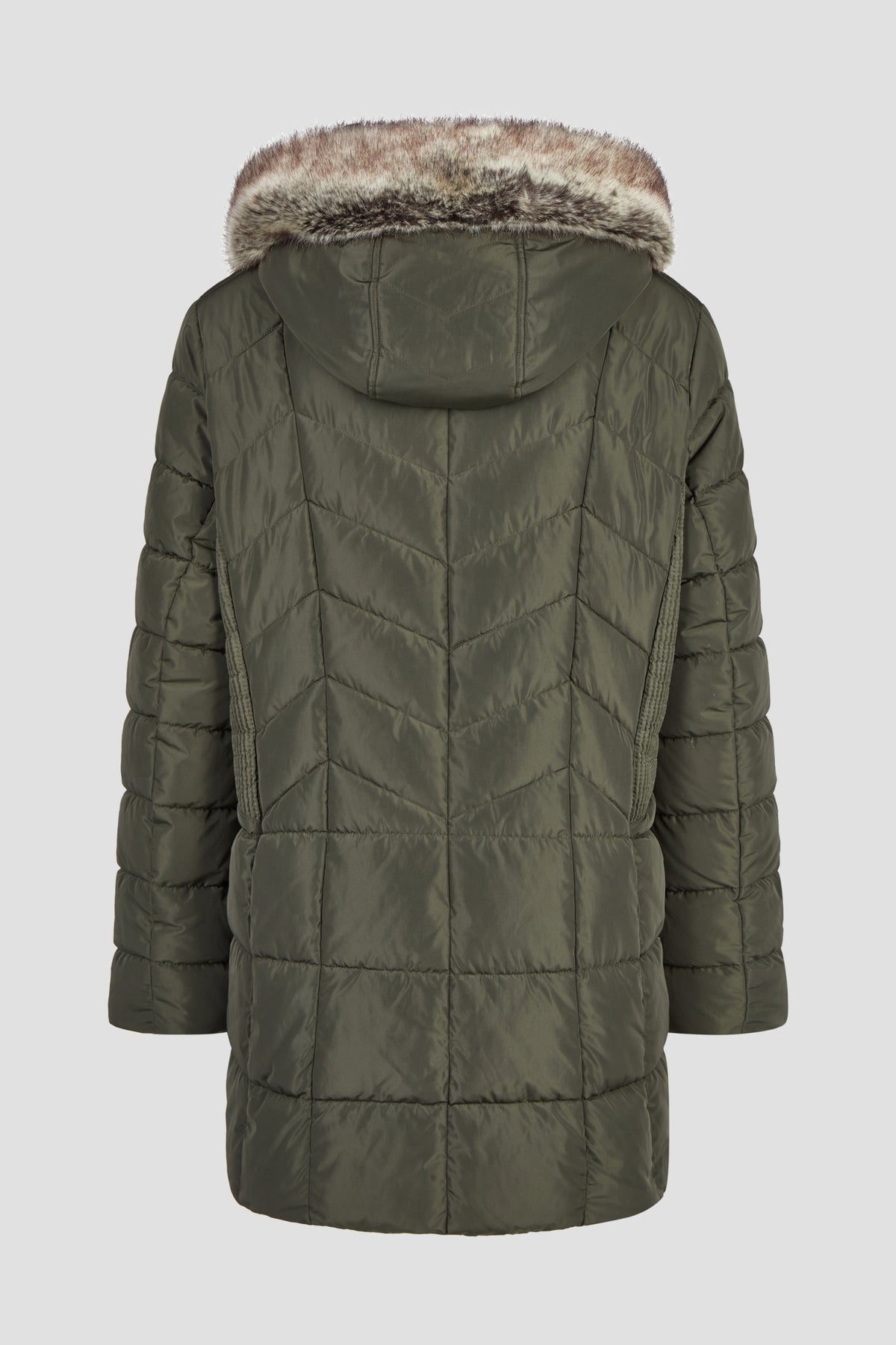 Jacke Down Free mit Kapuze und Webpelz 676 Bild 2