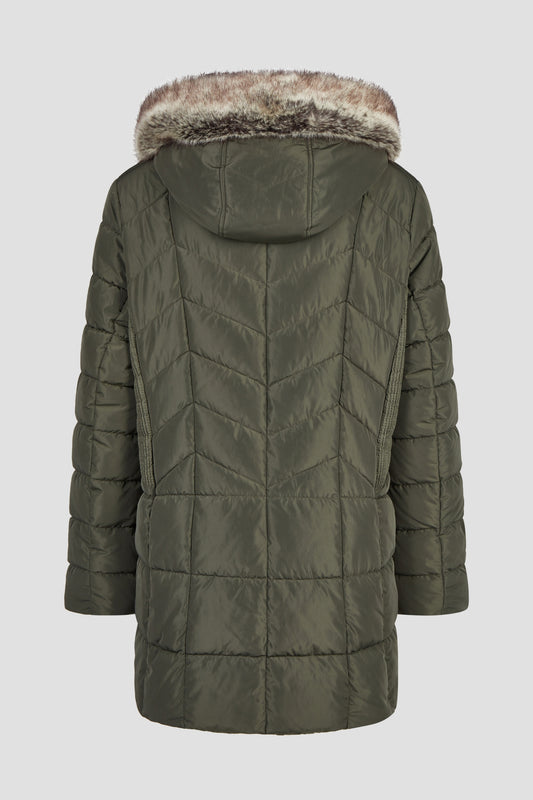 Jacke Down Free mit Kapuze und Webpelz 676 Bild 2
