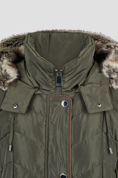 Jacke Down Free mit Kapuze und Webpelz 676 Bild 6