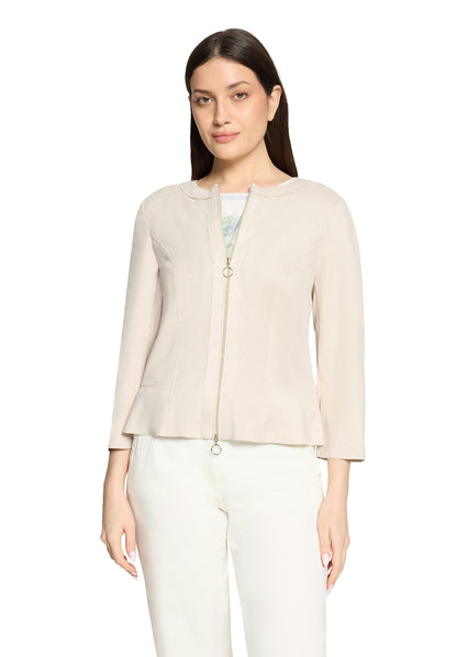 Blazerjacke Kurz 3/4 Arm Light Beige Bild 3
