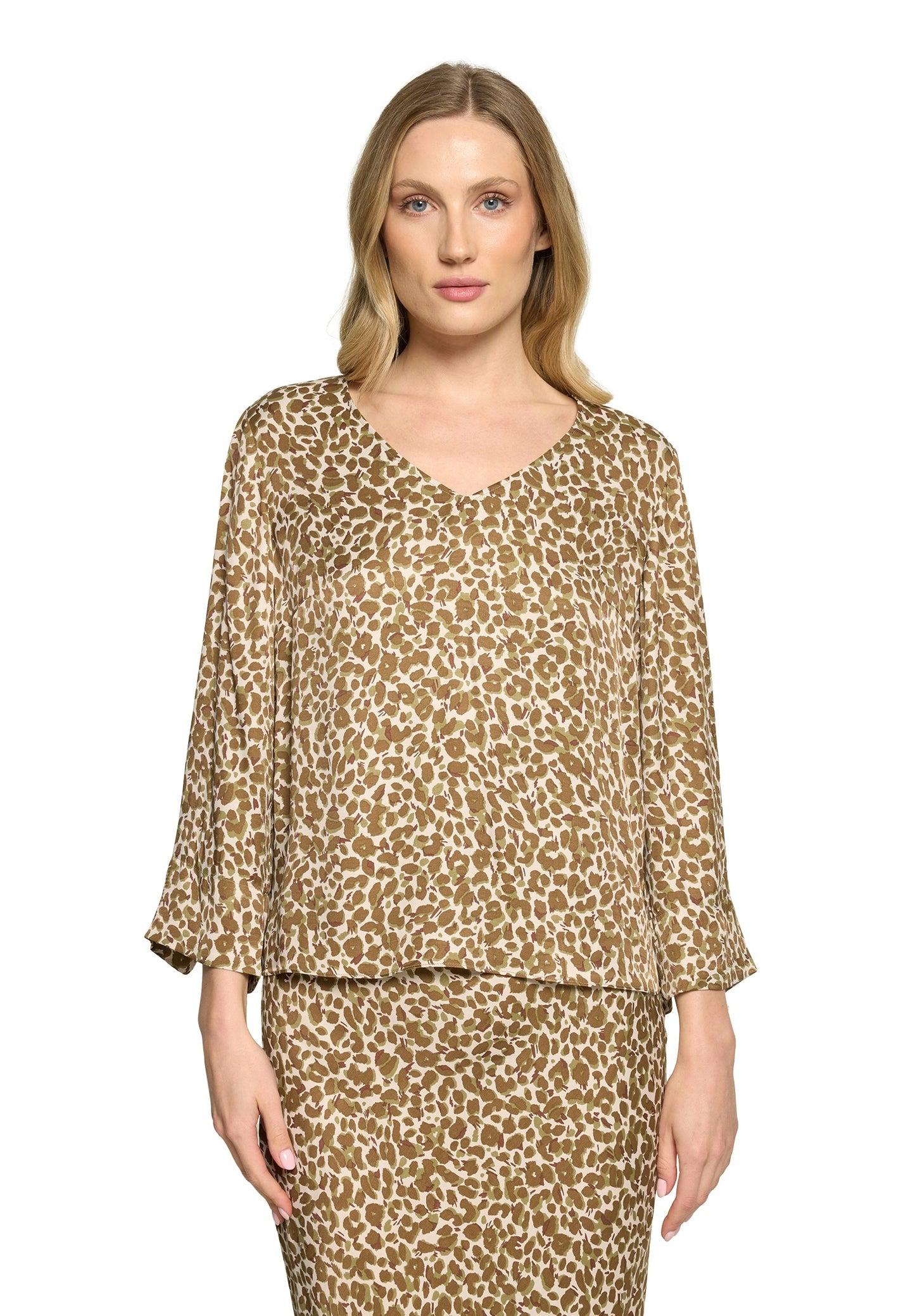 Bluse Kurz 1/1 Arm Beige/Khaki Bild 3