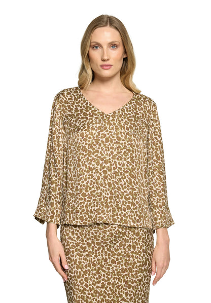 Bluse Kurz 1/1 Arm Beige/Khaki Bild 3