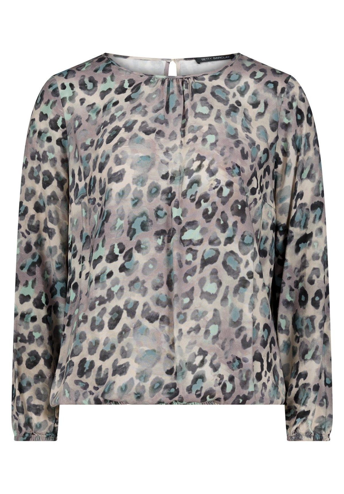 Bluse Kurz 1/1 Arm Beige/Petrol Bild 1