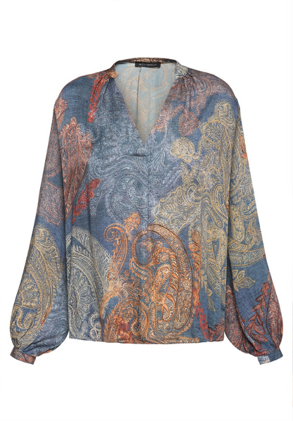 Bluse Kurz 1/1 Arm Blue/Red Bild 1