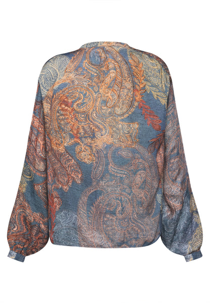 Bluse Kurz 1/1 Arm Blue/Red Bild 2