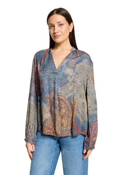 Bluse Kurz 1/1 Arm Blue/Red Bild 3