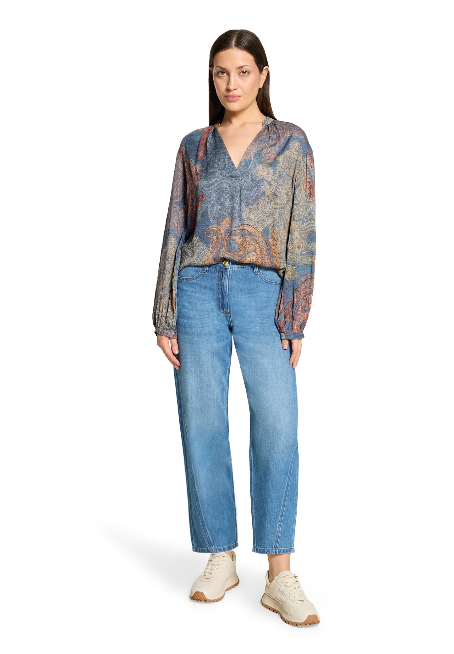 Bluse Kurz 1/1 Arm Blue/Red Bild 5