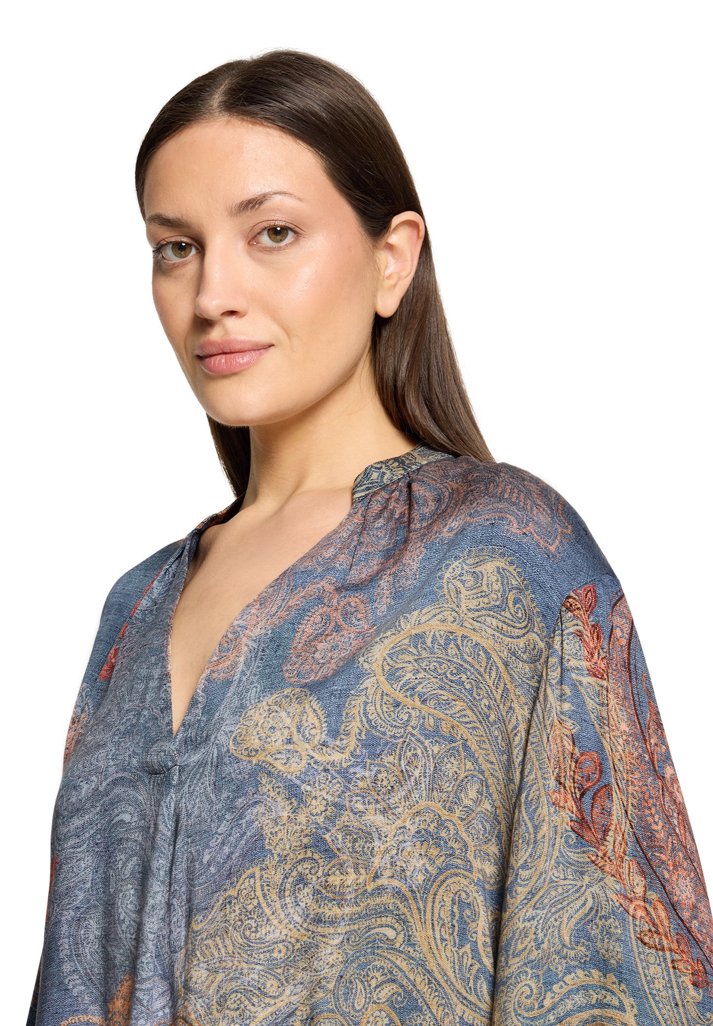 Bluse Kurz 1/1 Arm Blue/Red Bild 6