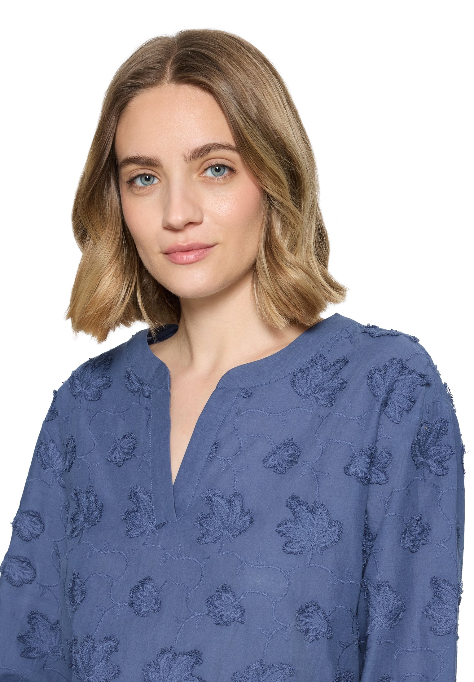 Bluse Kurz 1/1 Arm Vintage Indigo Bild 6