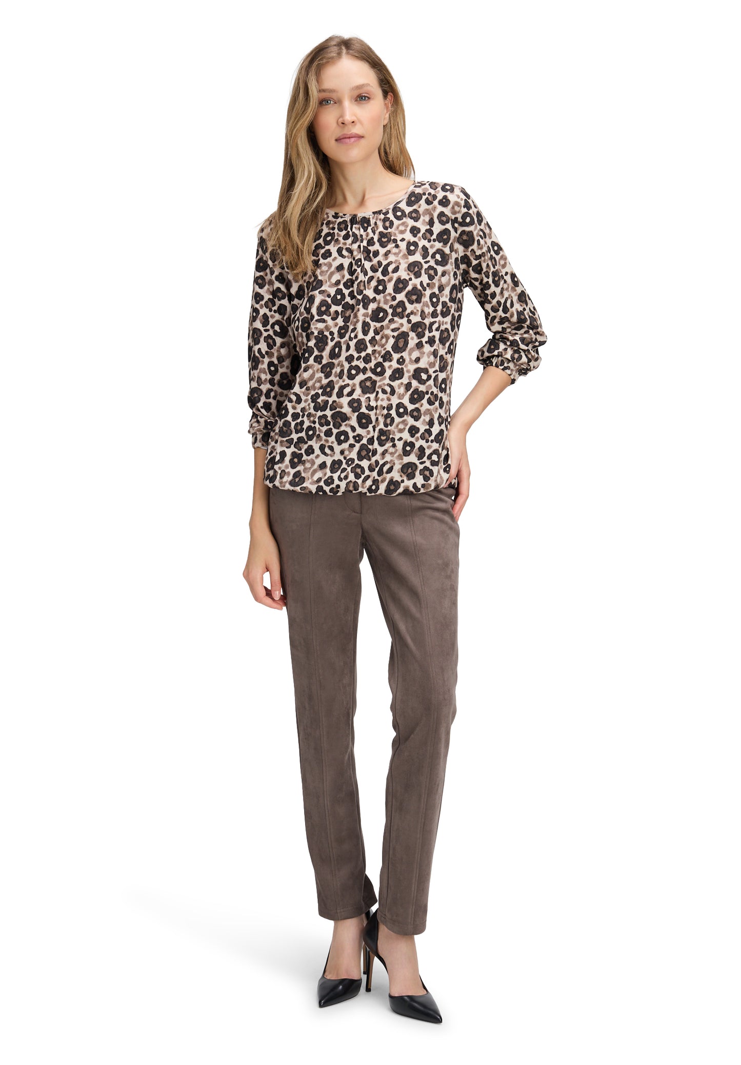 Bluse Kurz 1/1 Arm Taupe/Beige Bild 5