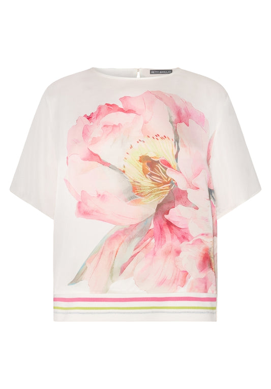 Bluse Kurz 1/2 Arm Patch Cream/Rosé Bild 1