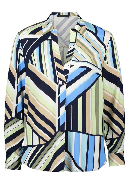 Bluse Lang 1/1 Arm Blue/Green Bild 1