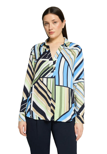 Bluse Lang 1/1 Arm Blue/Green Bild 3