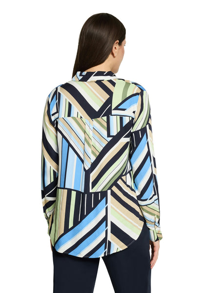 Bluse Lang 1/1 Arm Blue/Green Bild 4
