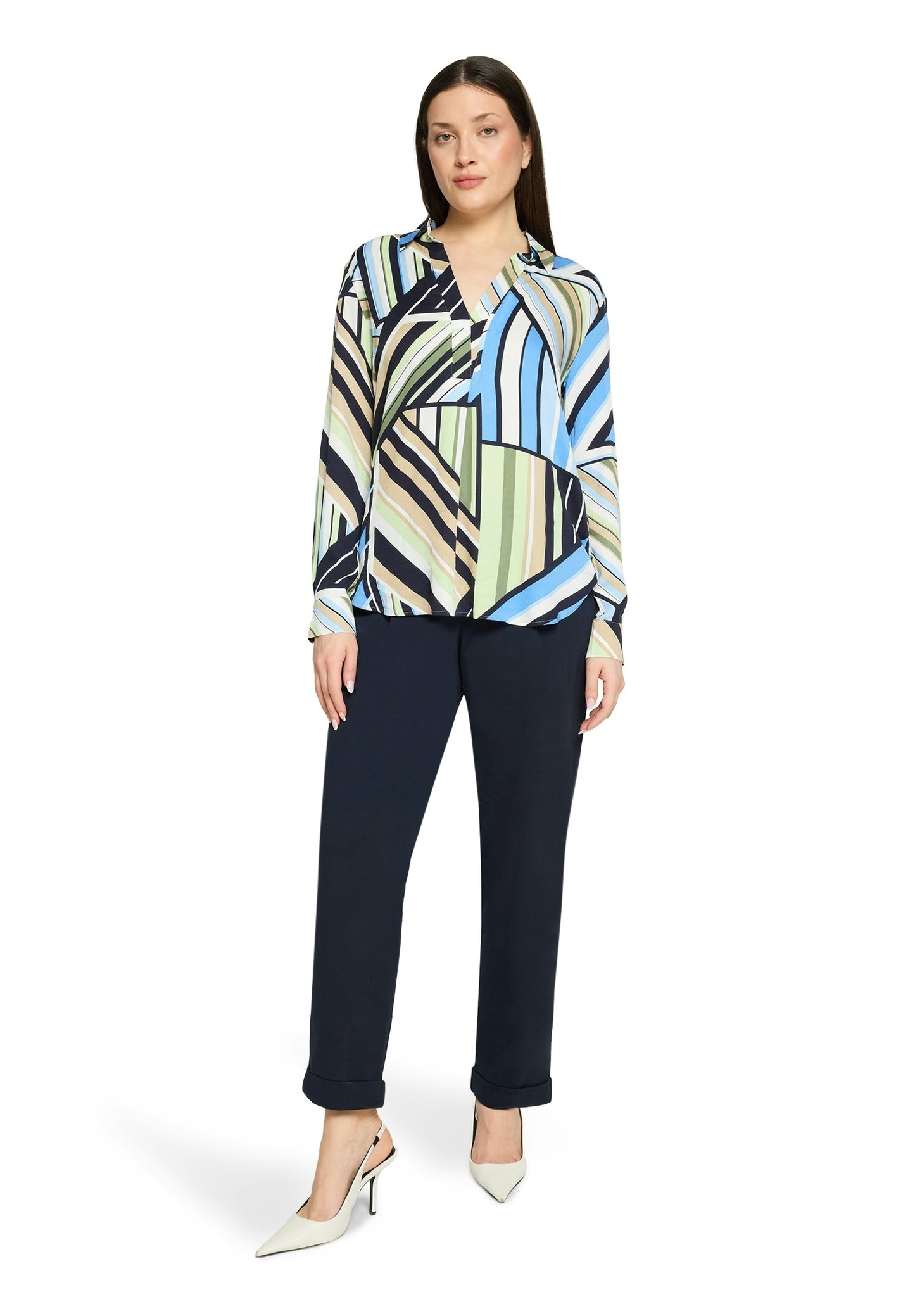 Bluse Lang 1/1 Arm Blue/Green Bild 5