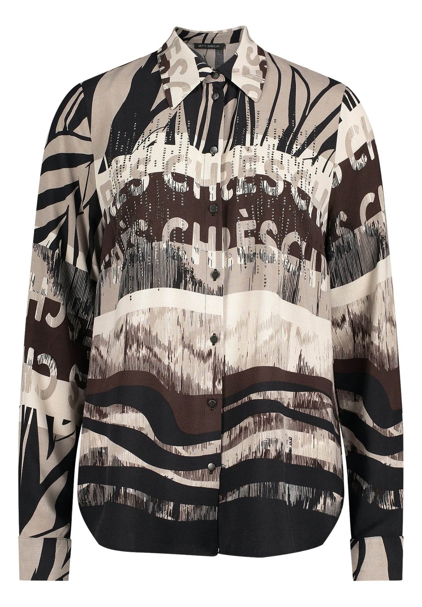 Bluse Lang 1/1 Arm Beige/Black Bild 1