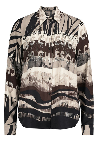 Bluse Lang 1/1 Arm Beige/Black Bild 1