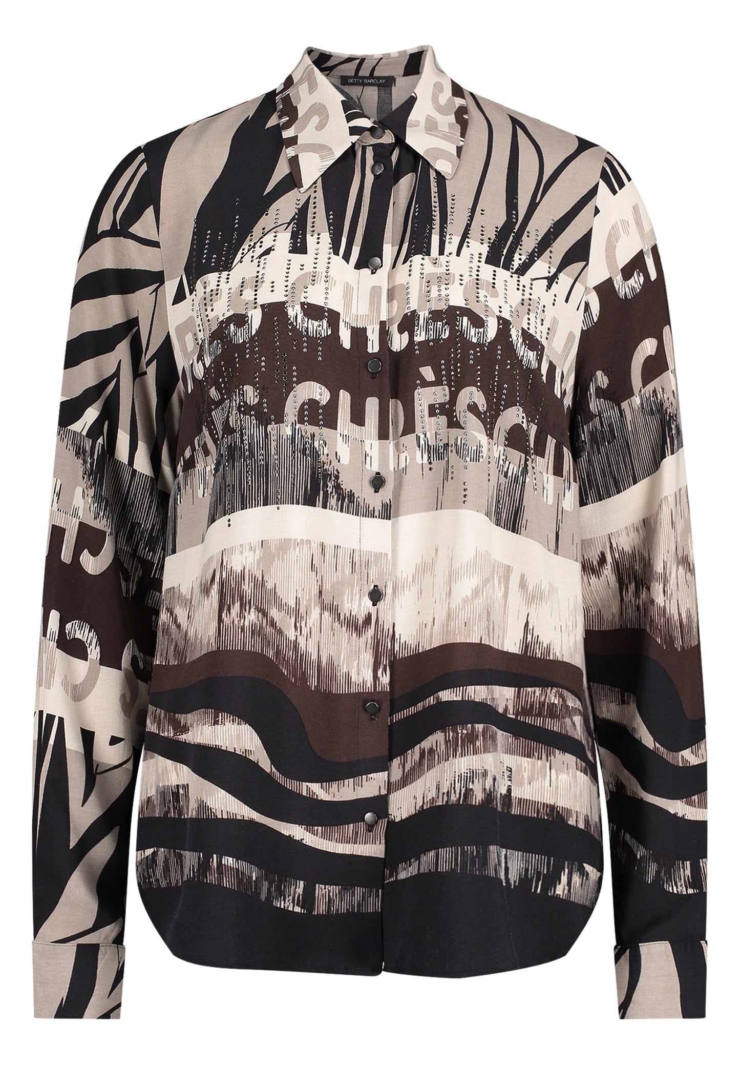 Bluse Lang 1/1 Arm Beige/Black Bild 1