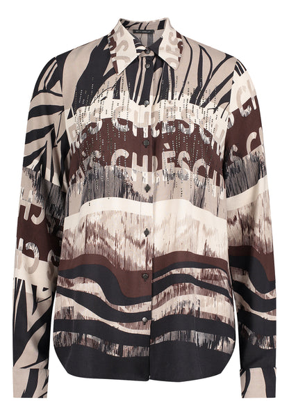 Bluse Lang 1/1 Arm Beige/Black Bild 1