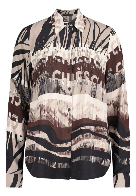 Bluse Lang 1/1 Arm Beige/Black Bild 1