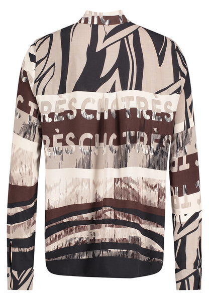 Bluse Lang 1/1 Arm Beige/Black Bild 2