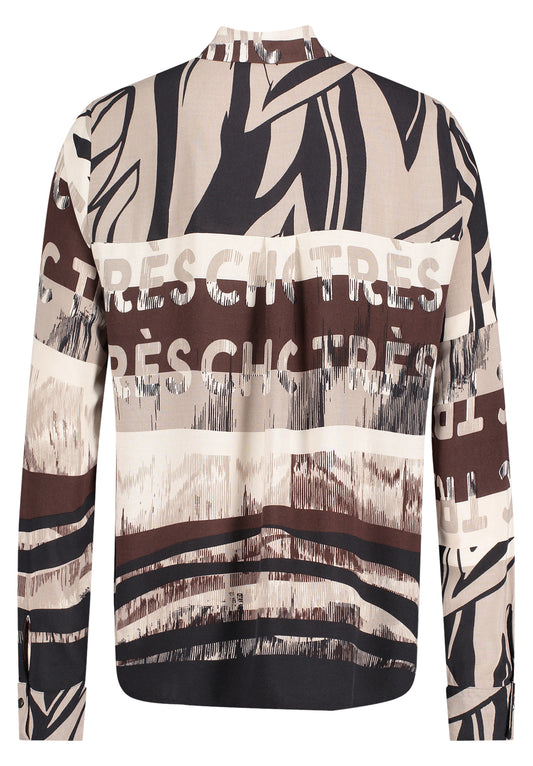 Bluse Lang 1/1 Arm Beige/Black Bild 2