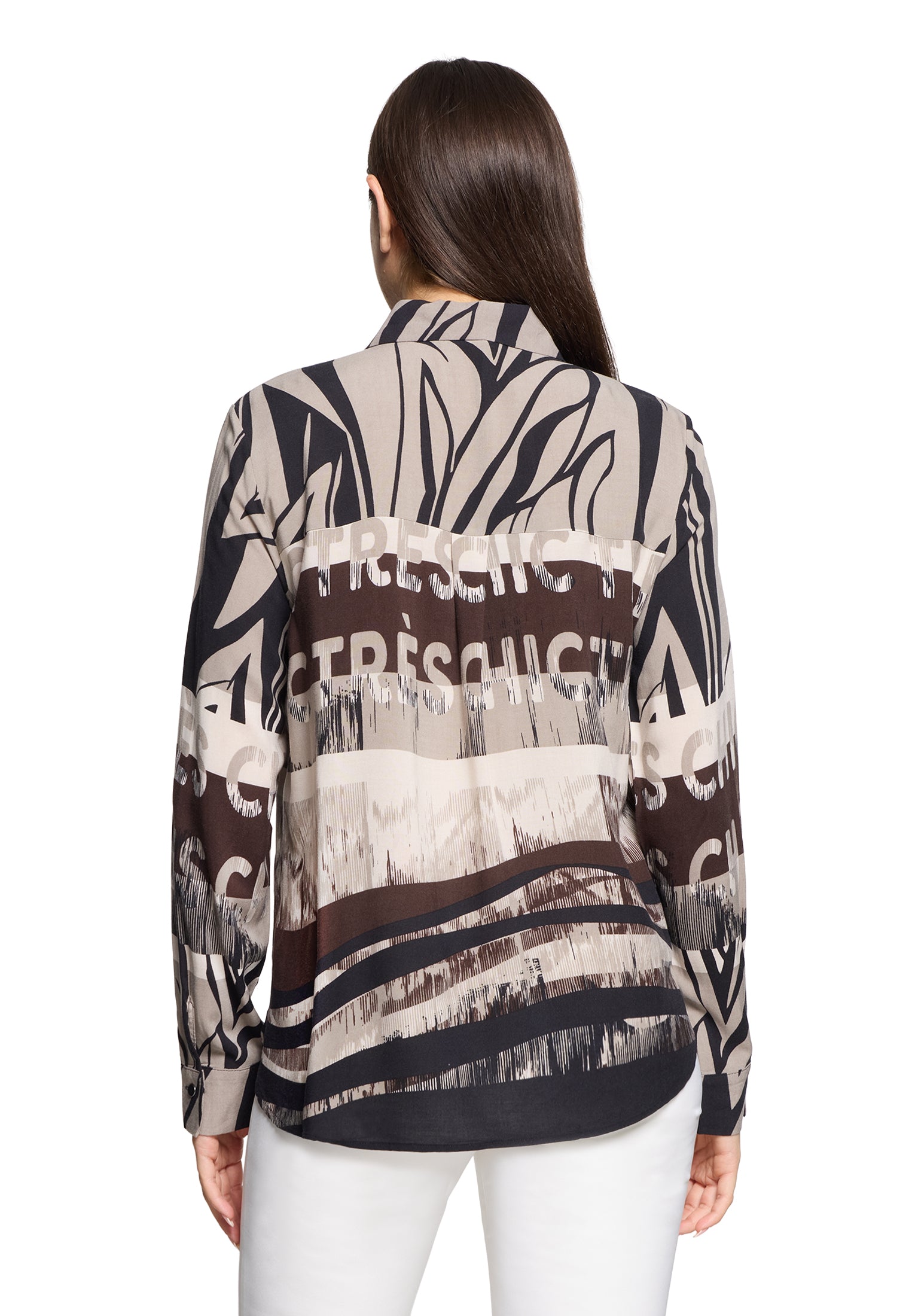 Bluse Lang 1/1 Arm Beige/Black Bild 4