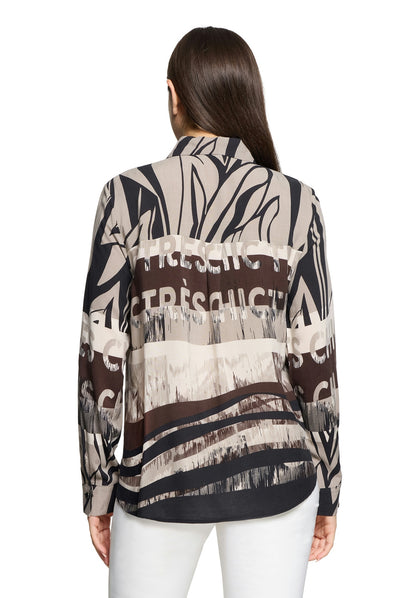 Bluse Lang 1/1 Arm Beige/Black Bild 4