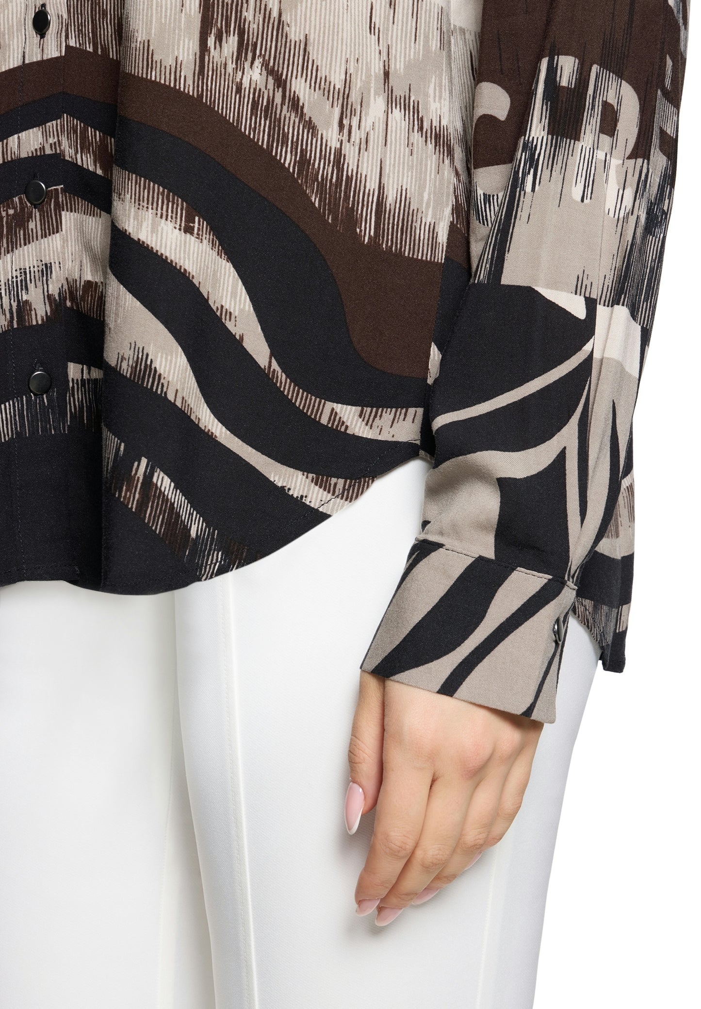 Bluse Lang 1/1 Arm Beige/Black Bild 7
