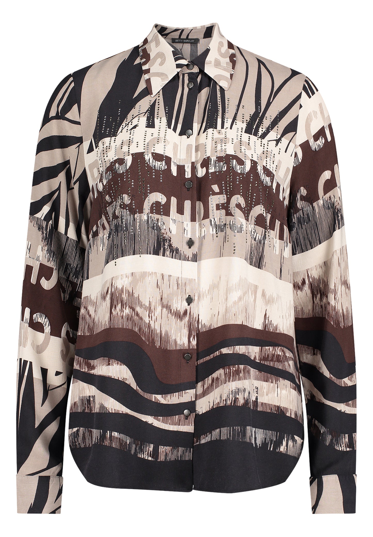 Bluse Lang 1/1 Arm Beige/Black Bild 8