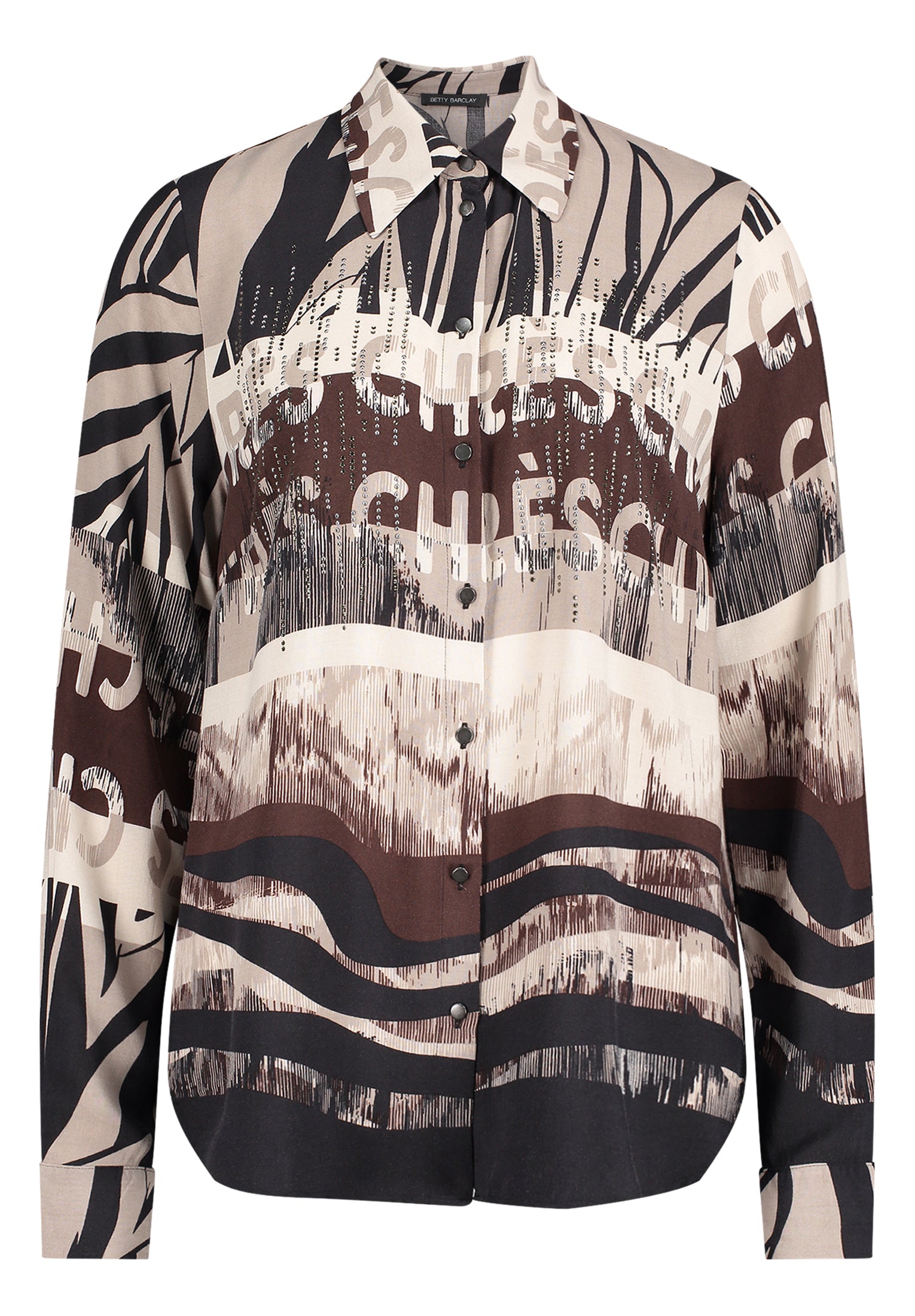 Bluse Lang 1/1 Arm Beige/Black Bild 8