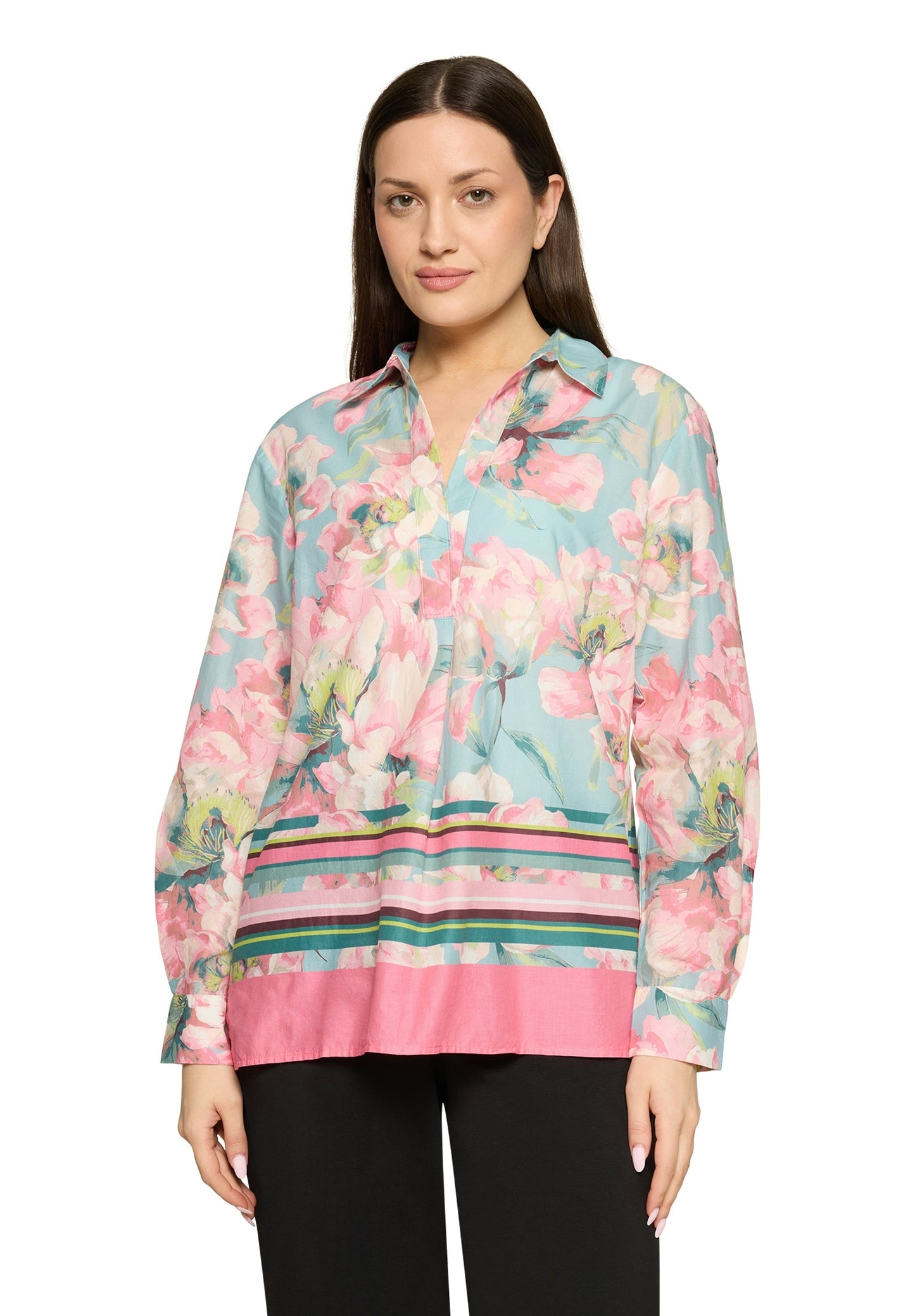 Bluse Lang 1/1 Arm Mint/Rosé Bild 1