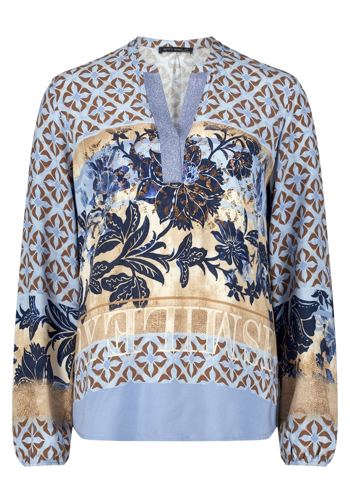 Bluse Lang 1/1 Arm Blue/Beige Bild 1