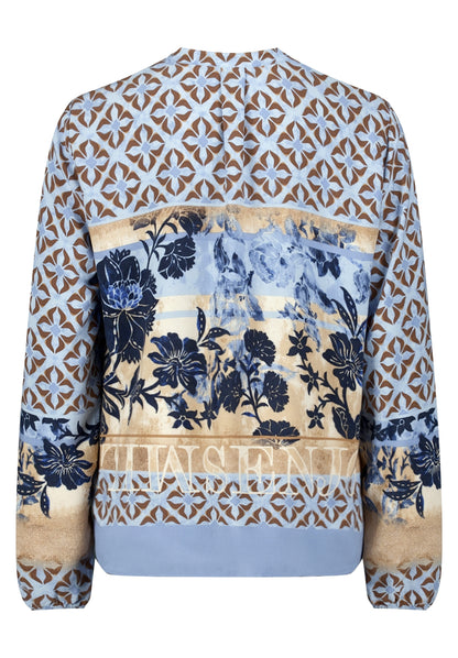 Bluse Lang 1/1 Arm Blue/Beige Bild 2