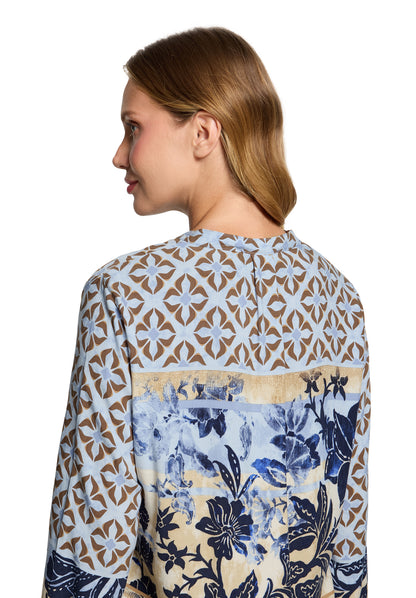Bluse Lang 1/1 Arm Blue/Beige Bild 7