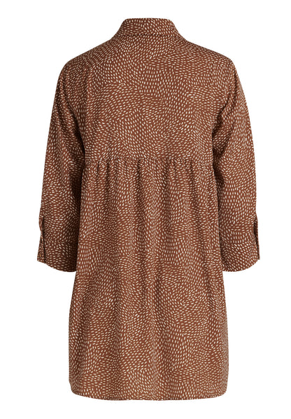 Bluse Lang 3/4 Arm Brown/Cream Bild 2