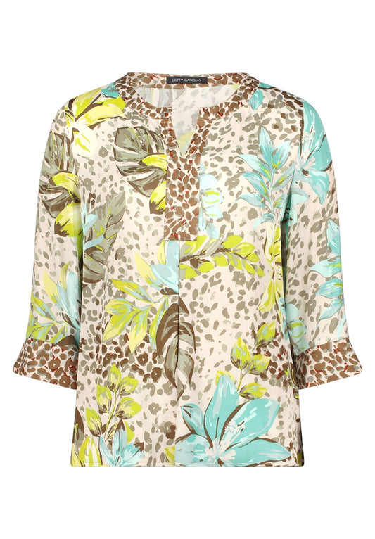 Bluse Lang 3/4 Arm Beige/Yellow Bild 1