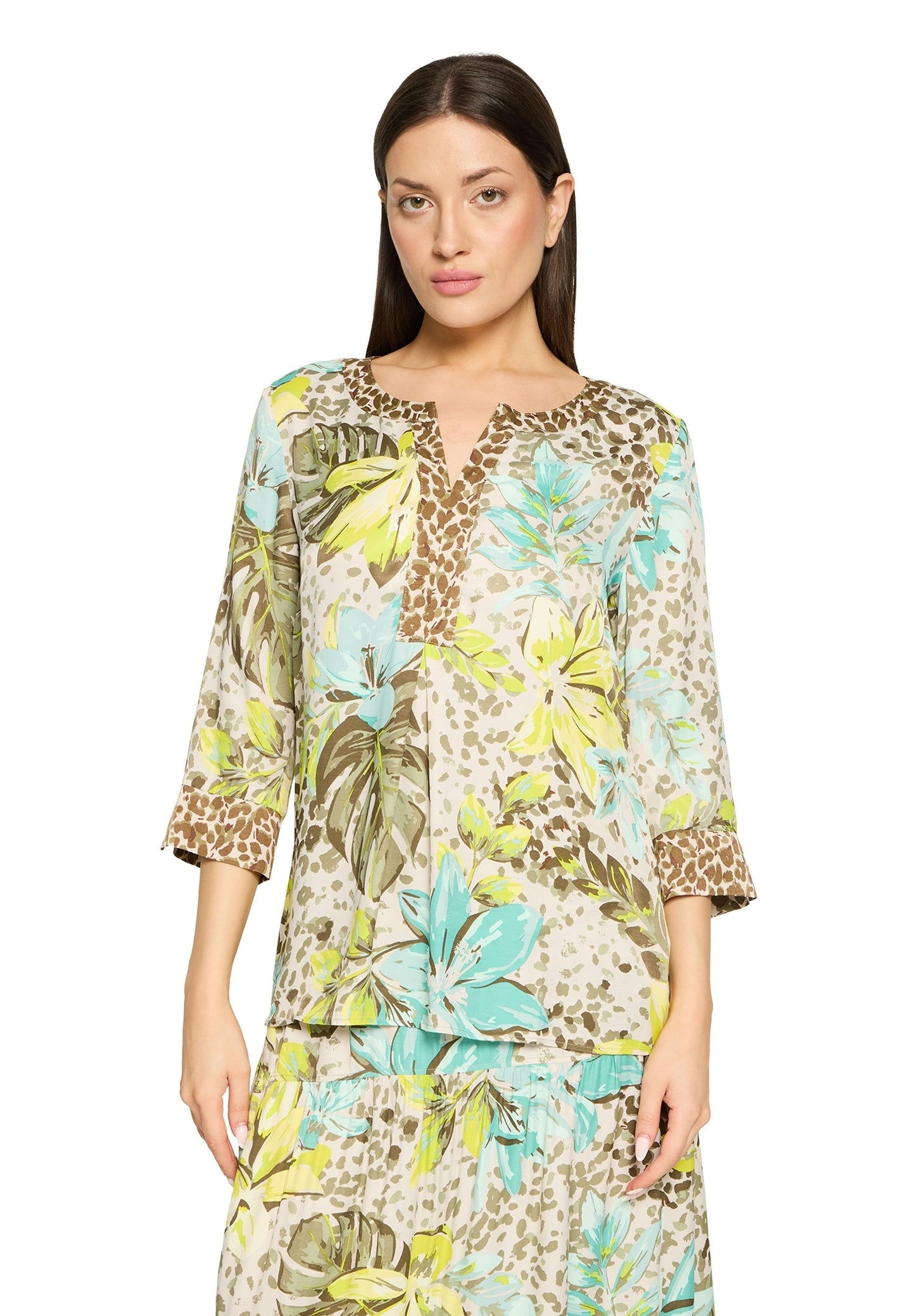 Bluse Lang 3/4 Arm Beige/Yellow Bild 3