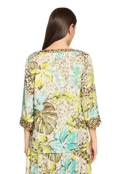 Bluse Lang 3/4 Arm Beige/Yellow Bild 4