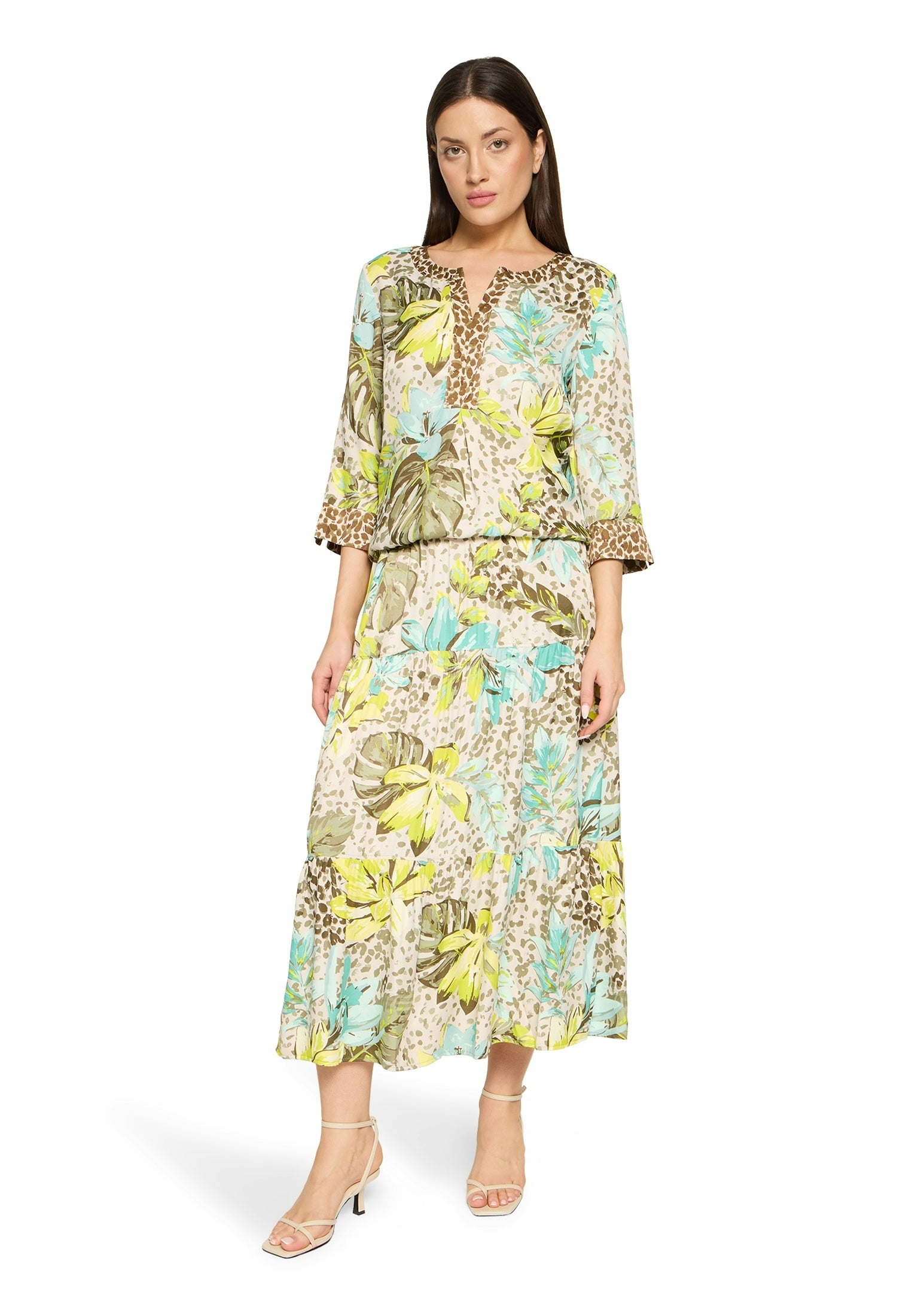 Bluse Lang 3/4 Arm Beige/Yellow Bild 5