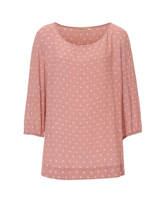 Bluse mit Punkten Rosé/Cream Bild 1