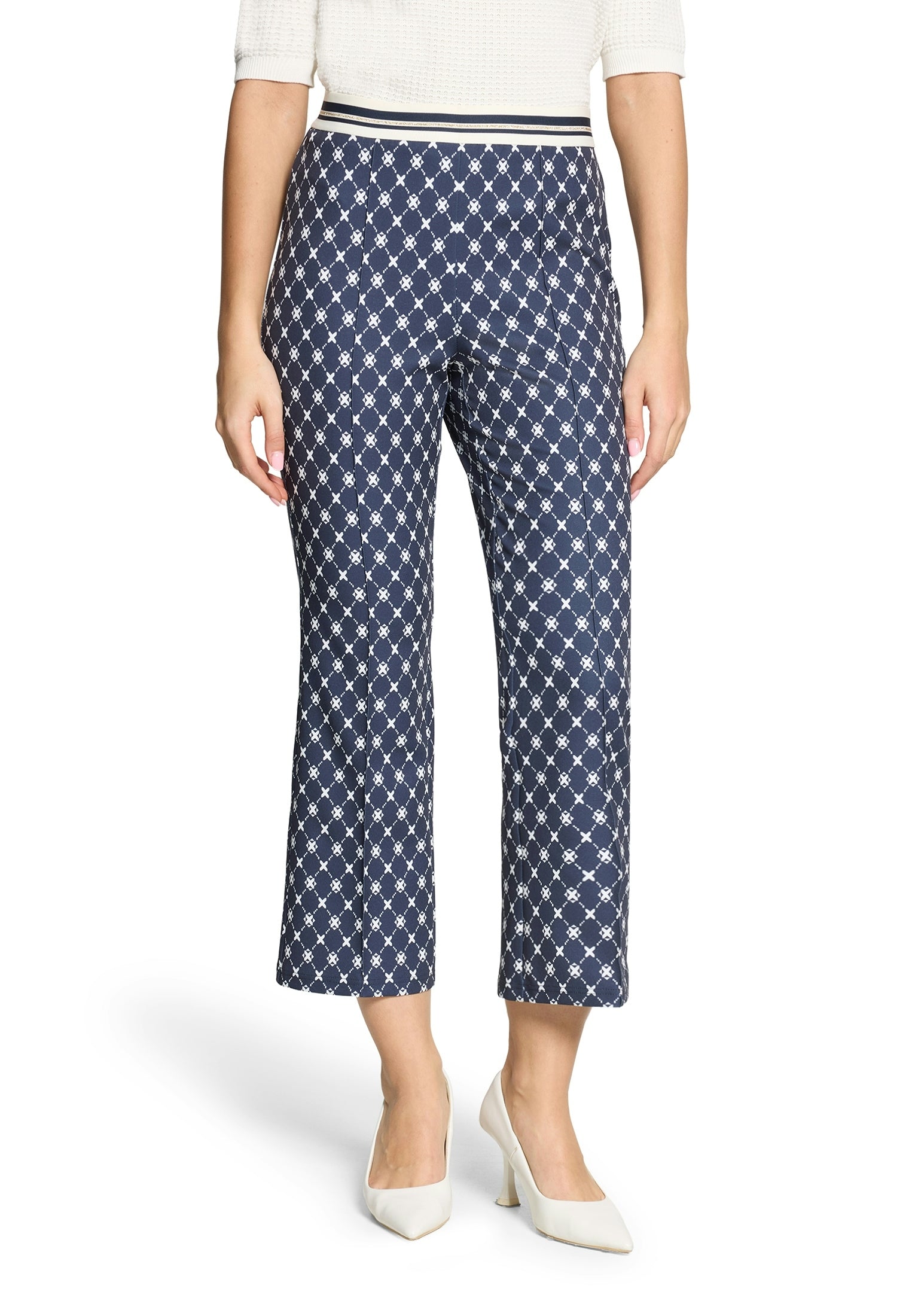 Hose Casual 3/4 LAEnge Dark Blue/Cream Bild 3