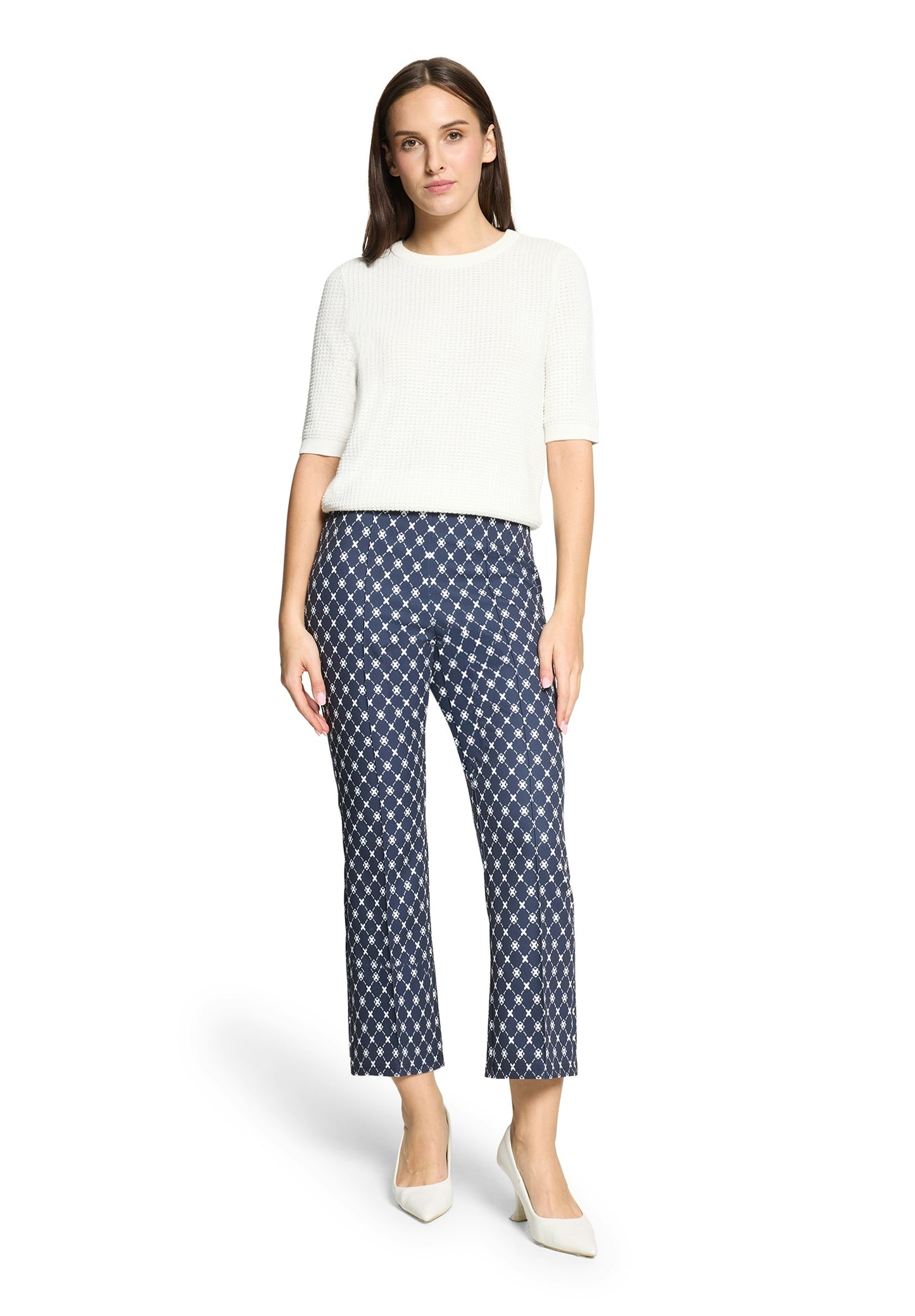 Hose Casual 3/4 LAEnge Dark Blue/Cream Bild 5