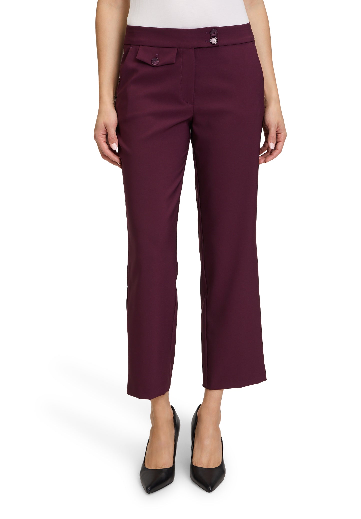 Hose Klassisch 3/4 LAEnge Dark Aubergine Bild 3